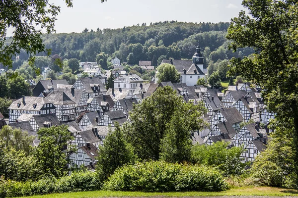 Afwerkhuizen Oude Binnenstad Van Freudenberg — Stockfoto