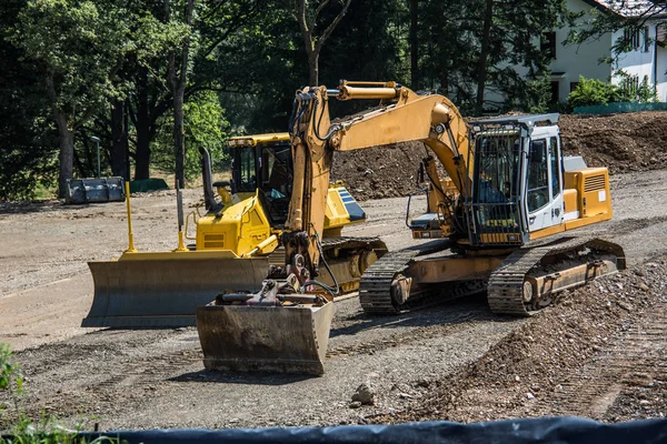 Bauarbeiten Auf Baustelle — Stockfoto