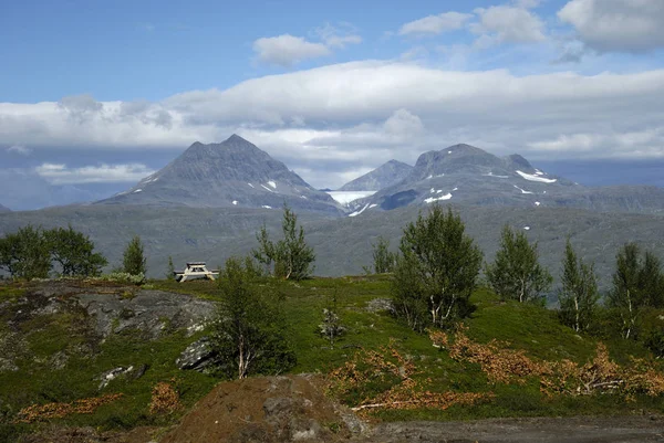 Jakobsbakken Piknik Alanı Sulitjelmagletscher Nordland Norveç Ten Önce — Stok fotoğraf