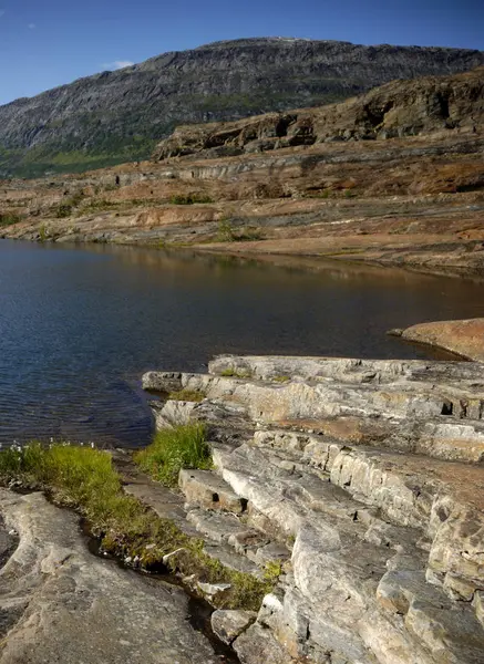 Austerdalsvatnet Parku Narodowym Svartisen Nordland Norwegia — Zdjęcie stockowe