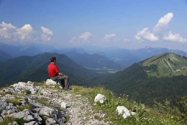 Sentado Nos Alpes — Fotografia de Stock