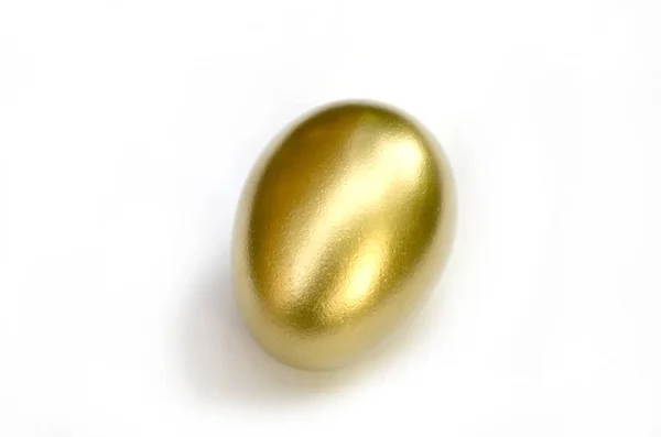 Golden Egg Isolated White Background — Stock Photo, Image