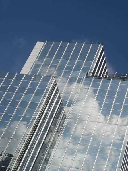 Malerische Städtische Ansicht Moderner Wolkenkratzer Fassade — Stockfoto