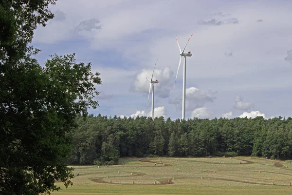 Energia Wiatrowa Urządzenia Turbin Wiatrowych — Zdjęcie stockowe