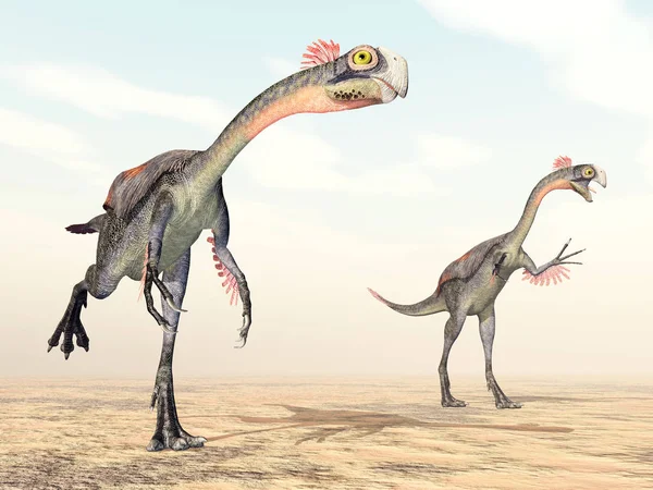 Illustrazione Generata Computer Con Gigantoraptor Dinosauro — Foto Stock