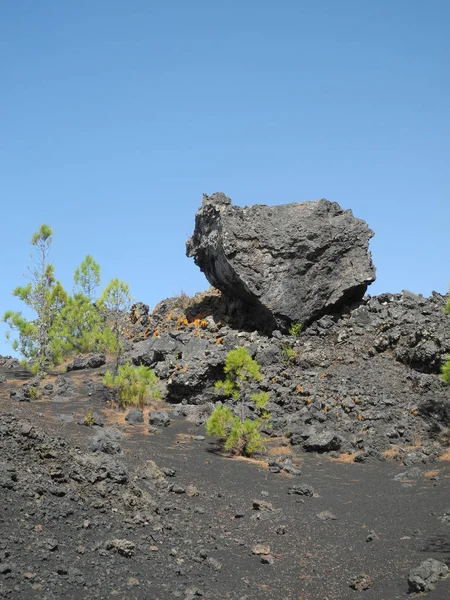 Vulkanisk Garachico Lava Lava Vulkanisk Neger Tenerife Teide Berg Vulkan — Stockfoto