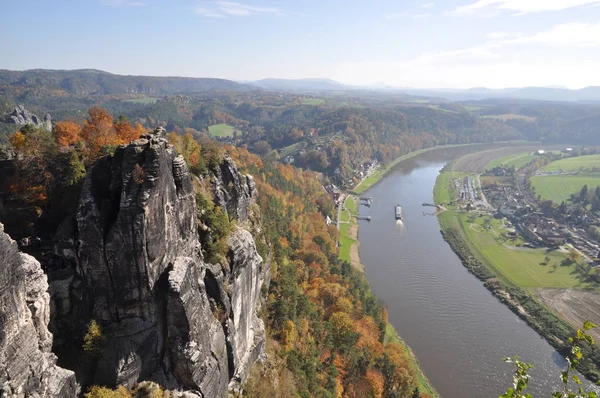 View Bastei Elbe — Stock Photo, Image