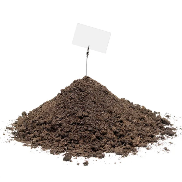 Pile Soil Display Messages — Stock Photo, Image