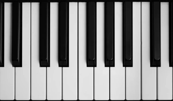 Teclas Piano Blanco Negro — Foto de Stock