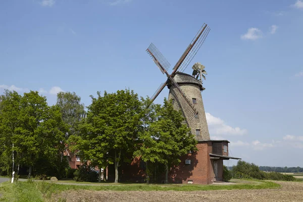 Windmill Ovenstaedt Petershagen Germany Dutch Type Windmill Part Westphalia Mill — Stock Photo, Image