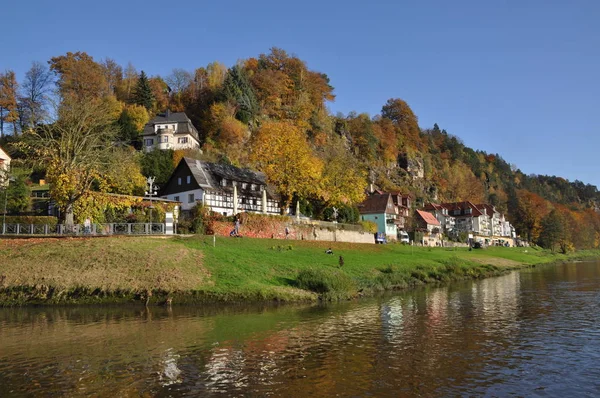 Estância Sanitária Rathen Rathen Niederrathen Bastei Pequeno Elbe Elbsandstein Elbsandsteingebirge — Fotografia de Stock