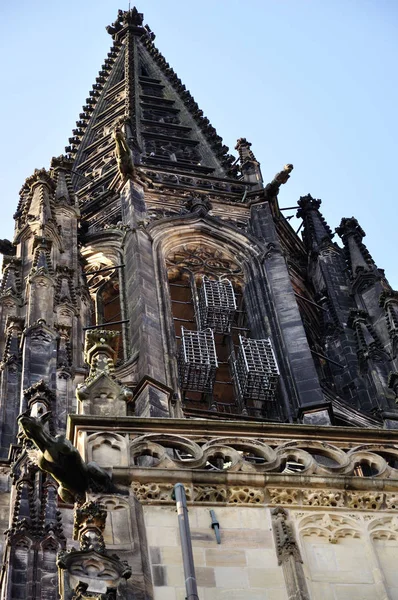 View Tower Lambert Church Anabaptist Cages — Stock Photo, Image