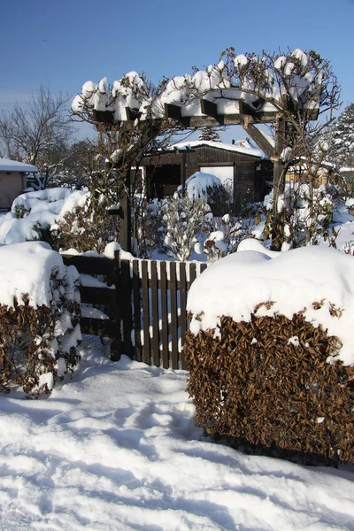 Κήπος Σπίτι Χειμώνα — Φωτογραφία Αρχείου