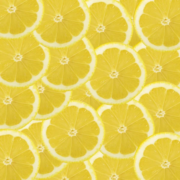 Giallo Fresco Limone Fette Sfondo — Foto Stock