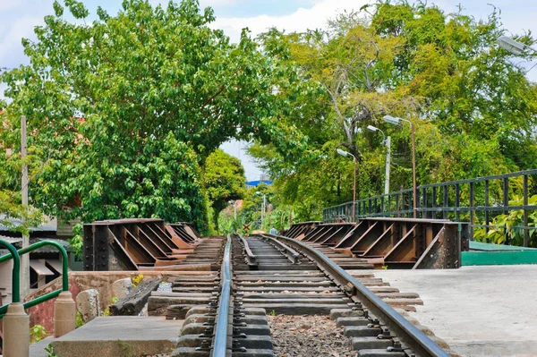 Railroad Tree Background — Stock Photo, Image