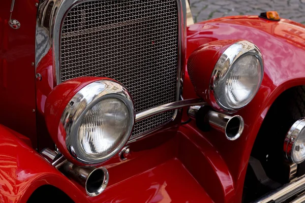 Close Red Vintage Car Royalty Free Stock Images