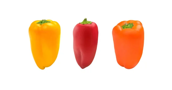 Verse Mini Chillies Geïsoleerd Witte Achtergrond — Stockfoto