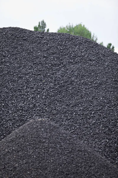 Una Pila Carbón Negro — Foto de Stock