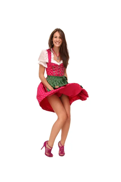 Portrét Ženy Dirndl — Stock fotografie