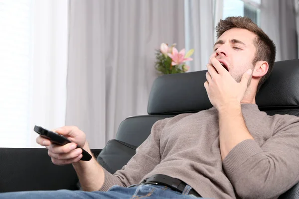 Man Woman Couch — Stock Photo, Image