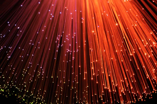 Optical Fibers Occurs Colored Light End — Stock Photo, Image