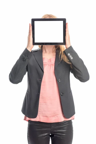 Woman Tablet — Stock Photo, Image