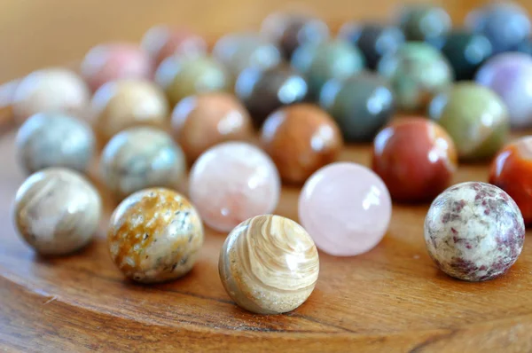 Close Lot Colored Beads — стоковое фото