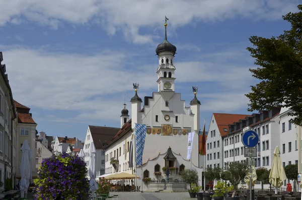 Rathaus Und Rathausvorplatz Kempten — Stockfoto