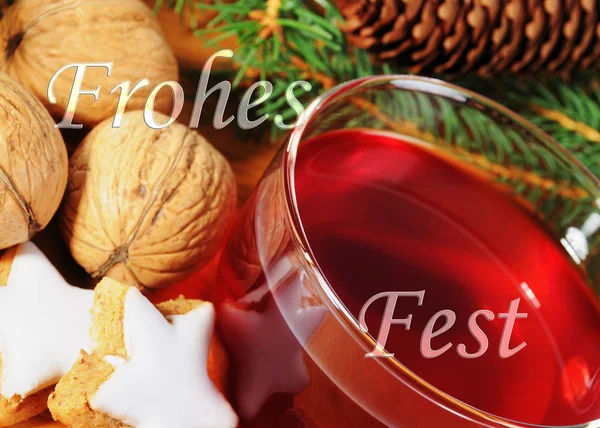 Frohe Weihnachten Teetasse Hintergrund — Stockfoto