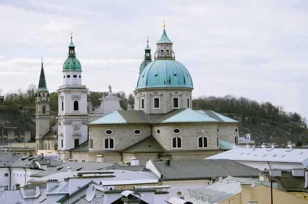 Igreja Barroca Vista Cima Salzburgo Áustria — Fotografia de Stock