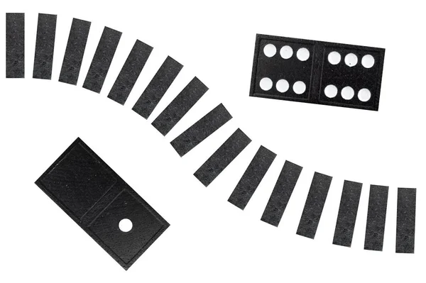 Eine Nahaufnahme Von Schwarz Weißen Dominosteinen — Stockfoto