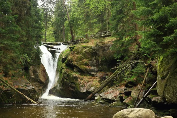 Vacker Vattenfall Naturen Bakgrund — Stockfoto