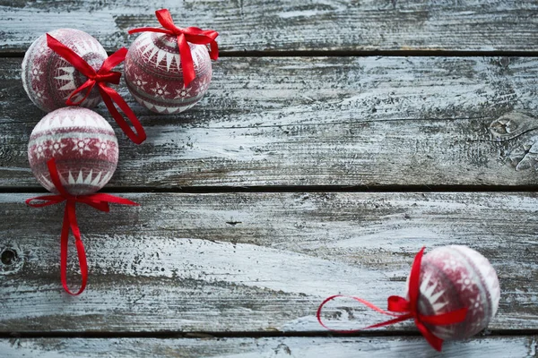 Bolas Natal Parede Madeira Estúdio — Fotografia de Stock