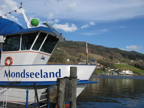 Barco Turístico Lago Mondsee — Foto de Stock