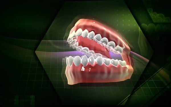 Digital Illustration Mouth Colour Background — Stock Photo, Image