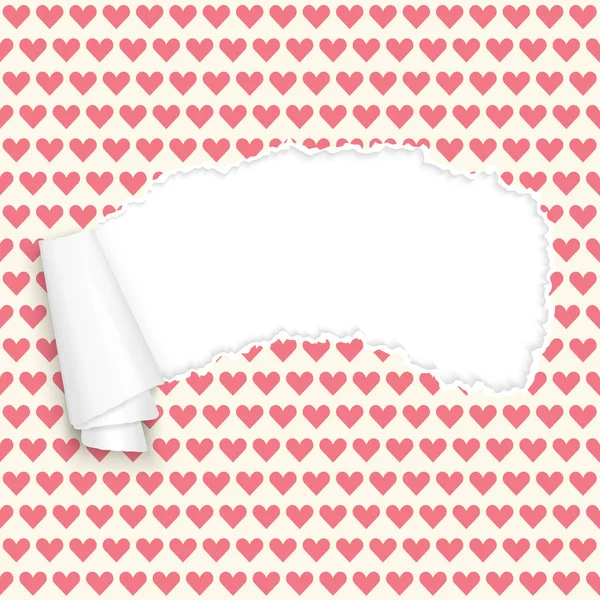 Vector Ripped Open Paper Hearts — Stock Photo, Image