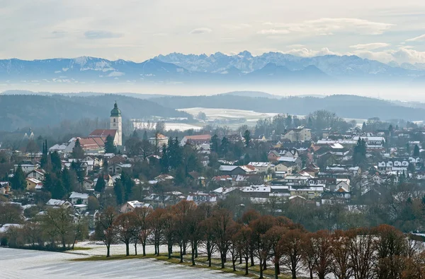 Winter Ansicht Von Ebersberg Bei München Bayern — Stockfoto