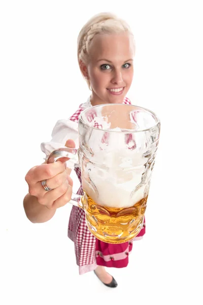 Blonde Bayrin Liters Beer — Stock Photo, Image
