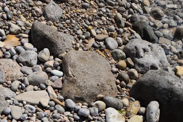 Pavimentazione Pietre Sulla Spiaggia Rocce Grigie — Foto Stock