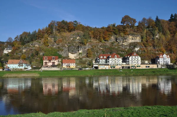 Aconselhar Aconselhar Para Baixo Pequeno Bastião Mesmo Elbsandstein Elbsandsteingebirge Saxon — Fotografia de Stock