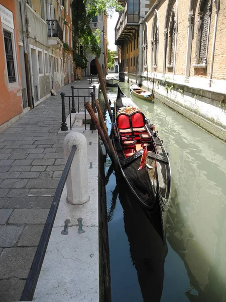 Benátky Průplav Gondola Gondoly Voda Vody Itálie Severní Itálie Světové — Stock fotografie