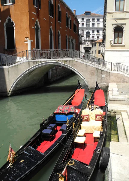 Venise Canal Gondole Gondole Eau Eaux Italie Nord Site Patrimoine — Photo