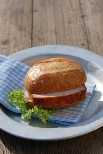 Rulle Med Köttfärslimpa — Stockfoto