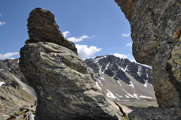 Rocas Montañas Piedra Piedras Roca Montaña Naturaleza Valle Oscuro Stubai — Foto de Stock