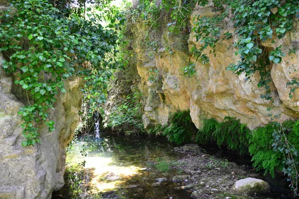 Hermosa Cascada Sobre Fondo Naturaleza —  Fotos de Stock