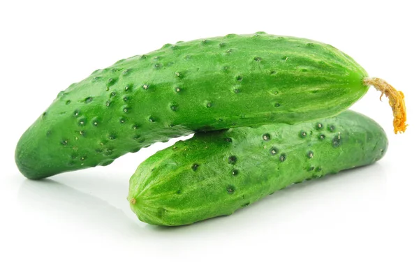 Ripe Cucumbers Isolated White Background — Stock Photo, Image