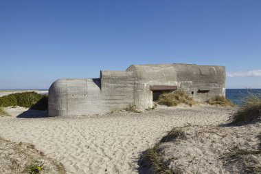 Some second Word War bunkers are built in the sand dunes near Skagen (Denmark, North Jutland) and the junction of Skagerrak (North Sea) and Kattegat (Baltic Sea). clipart