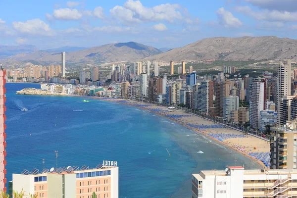Benidorm Spanien Medelhavet Fasader — Stockfoto