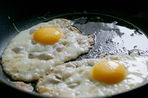 Huevos Fritos Sartén —  Fotos de Stock