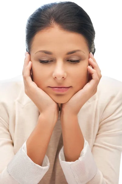 Imagen Brillante Mujer Tranquila Seria — Foto de Stock